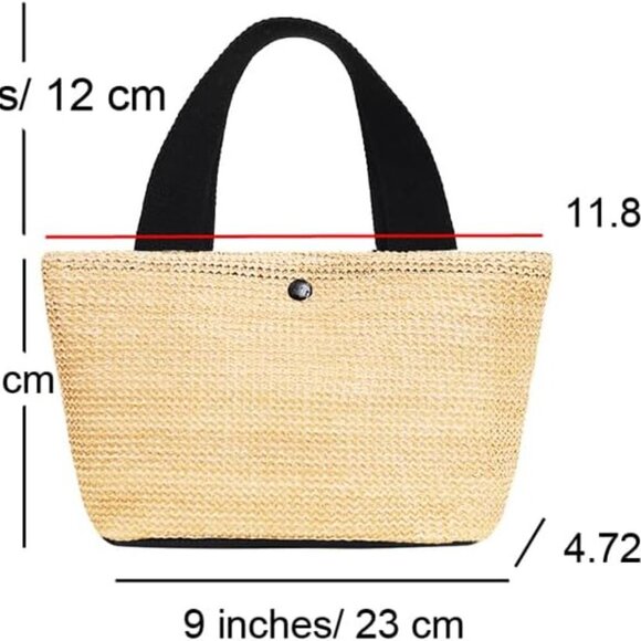 Summer Rattan Bag Handwoven Straw Shoulder Bag Small Occasion Stylish - Picture 2 of 7